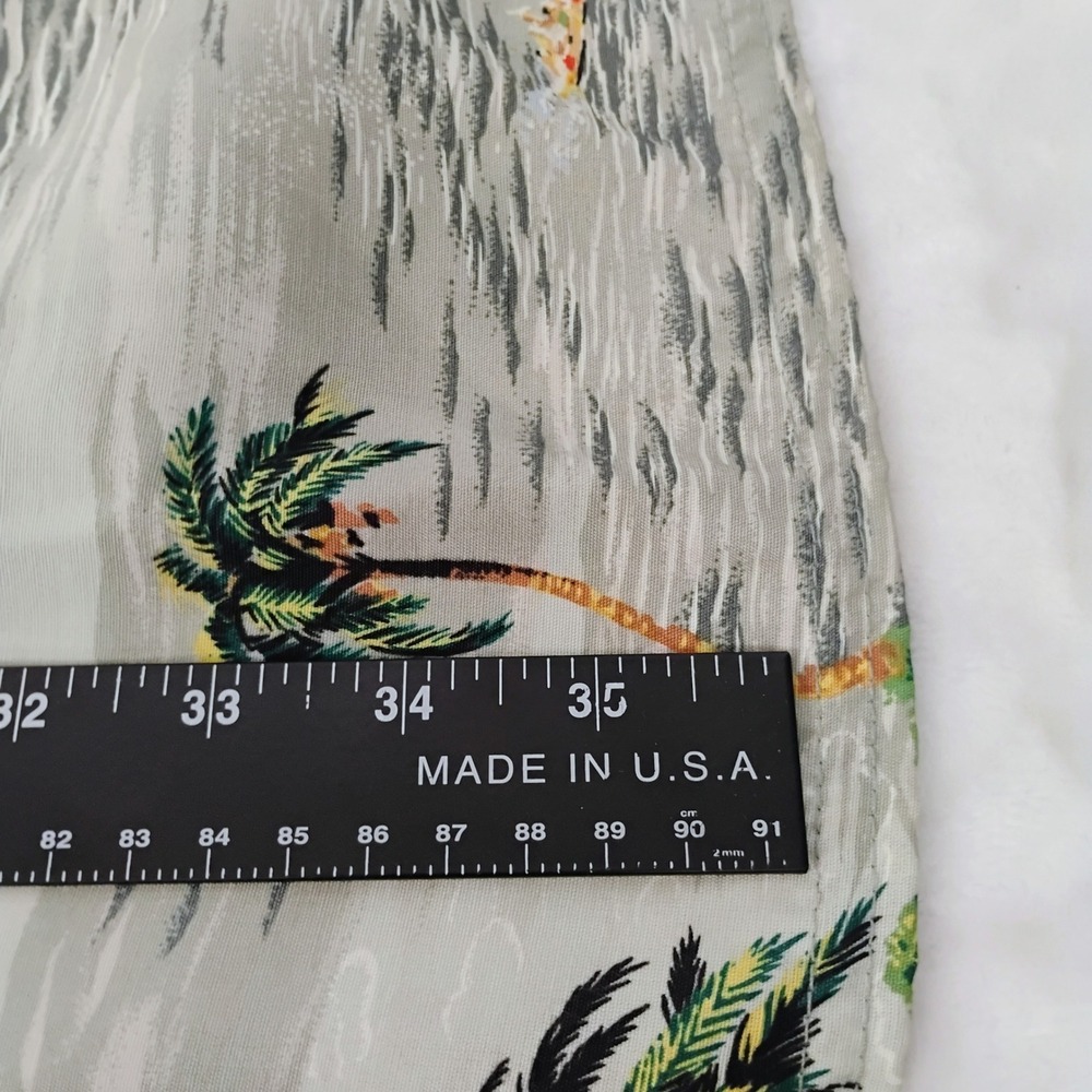 Looking Good Vintage Tropical Hawaiian Print Rayon Shift Dress XL Made in USA Z - Picture 5 of 7